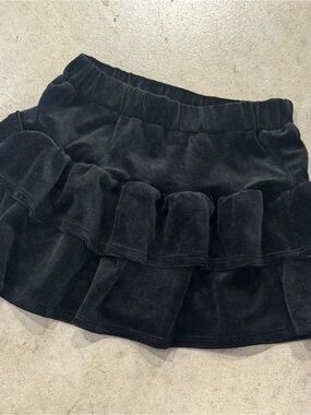 Tweenstyle Black Ruffled Corduroy Skirt for Kids